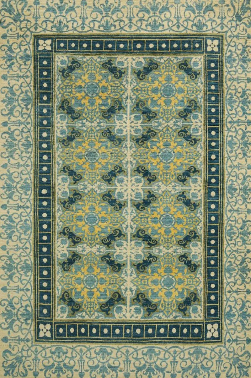 Pamono Rug with Floral Patterns from R&K Principal Jahanshah Nazmiyal> Carpets & Textiles|Carpets & Textiles