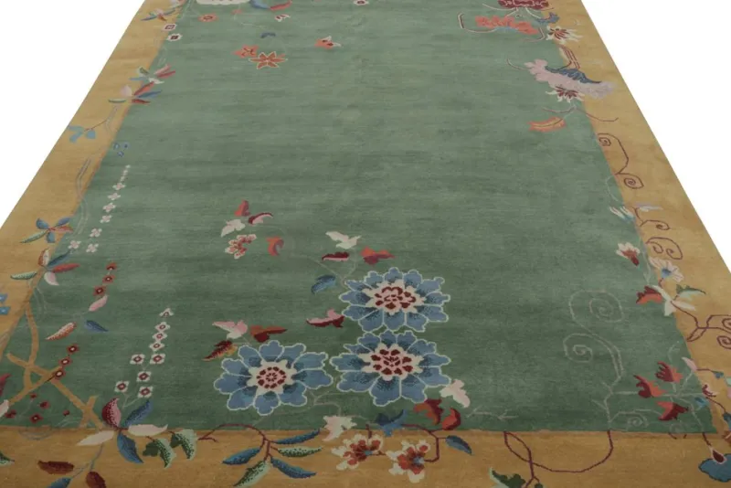 New Pamono Rug with Geometric Pattern and Pictorials from R&K Principal Jahanshah Nazmiyal