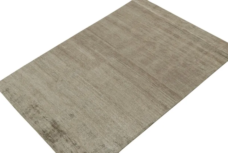 Pamono Rug with Hand-Knotted Silk Stripe from R&K Principal Jahanshah Nazmiyal> Carpets & Textiles|Carpets & Textiles