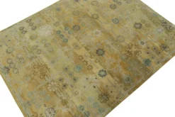 Outlet Pamono Rug with Ice Blue Floral Patterns from R&K Principal Jahanshah Nazmiyal