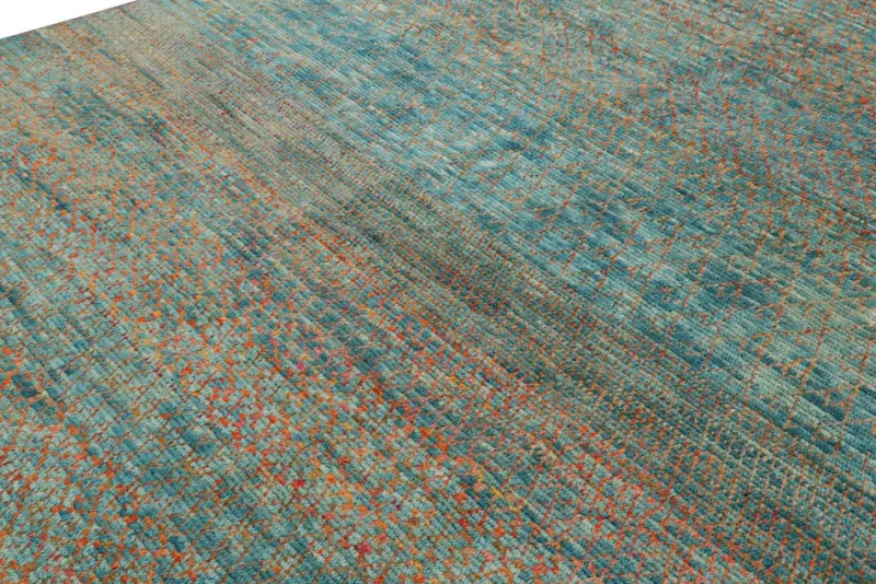Pamono Rug with Polychromatic Stripes and Geometric Patterns from R&K Principal Jahanshah Nazmiyal> Carpets & Textiles|Carpets & Textiles