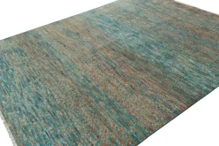 Pamono Rug with Polychromatic Stripes and Geometric Patterns from R&K Principal Jahanshah Nazmiyal><noscript><img width=
