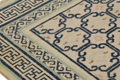 Pamono Rugs in Beige with Blue Geometric Patterns from R&K Principal Jahanshah Nazmiyal><noscript><img width=