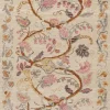 Pamono Runner Rug in Cream with Floral Patterns from R&K Principal Jahanshah Nazmiyal> Carpets & Textiles|Carpets & Textiles