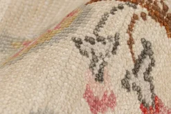 Pamono Runner Rug in Cream with Floral Patterns from R&K Principal Jahanshah Nazmiyal><noscript><img width=