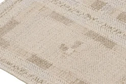 Pamono Runner Rug in White and Beige-Brown Patterns from R&K Principal Jahanshah Nazmiyal><noscript><img width=