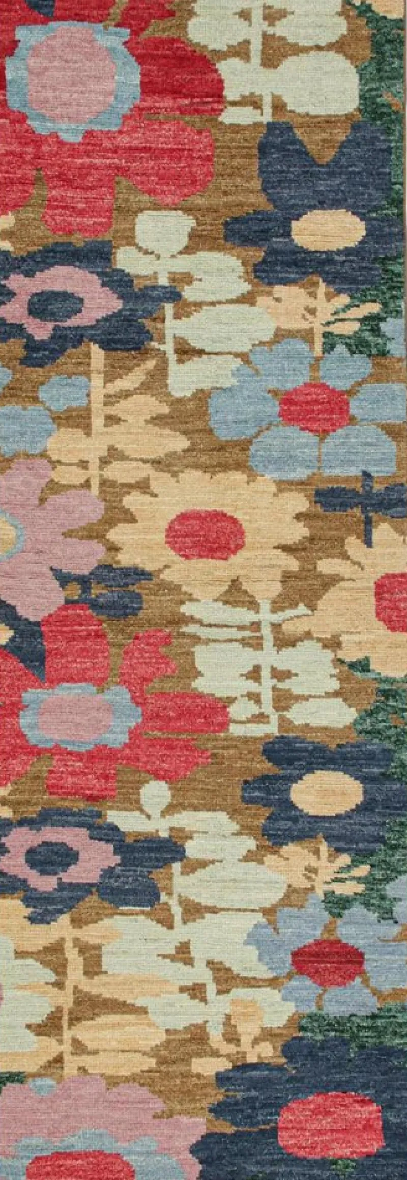 Pamono Runner with Floral Patterns from R&K Principal Jahanshah Nazmiyal> Carpets & Textiles|Carpets & Textiles