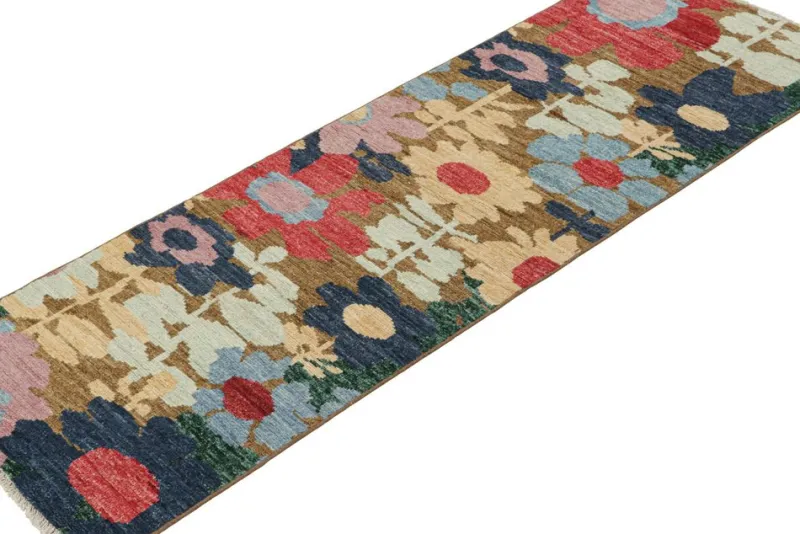 Pamono Runner with Floral Patterns from R&K Principal Jahanshah Nazmiyal> Carpets & Textiles|Carpets & Textiles