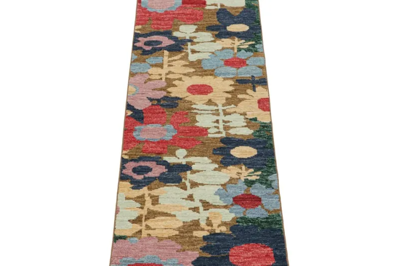 Pamono Runner with Floral Patterns from R&K Principal Jahanshah Nazmiyal> Carpets & Textiles|Carpets & Textiles