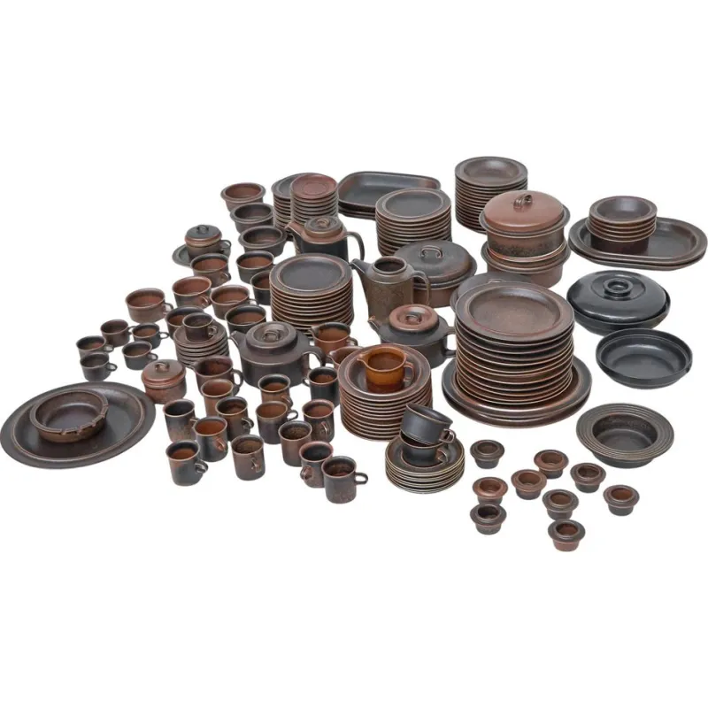 Pamono Ruska Tableware by Ulla Procopé for Arabia, 1970s, Set of 172> Dinnerware Accessories
