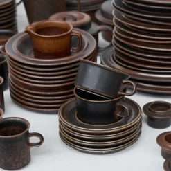 Pamono Ruska Tableware by Ulla Procopé for Arabia, 1970s, Set of 172><noscript><img width=