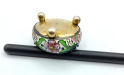 Pamono Russian Silver and Enamel Gilded Salt Cellar, 1890s><noscript><img width=