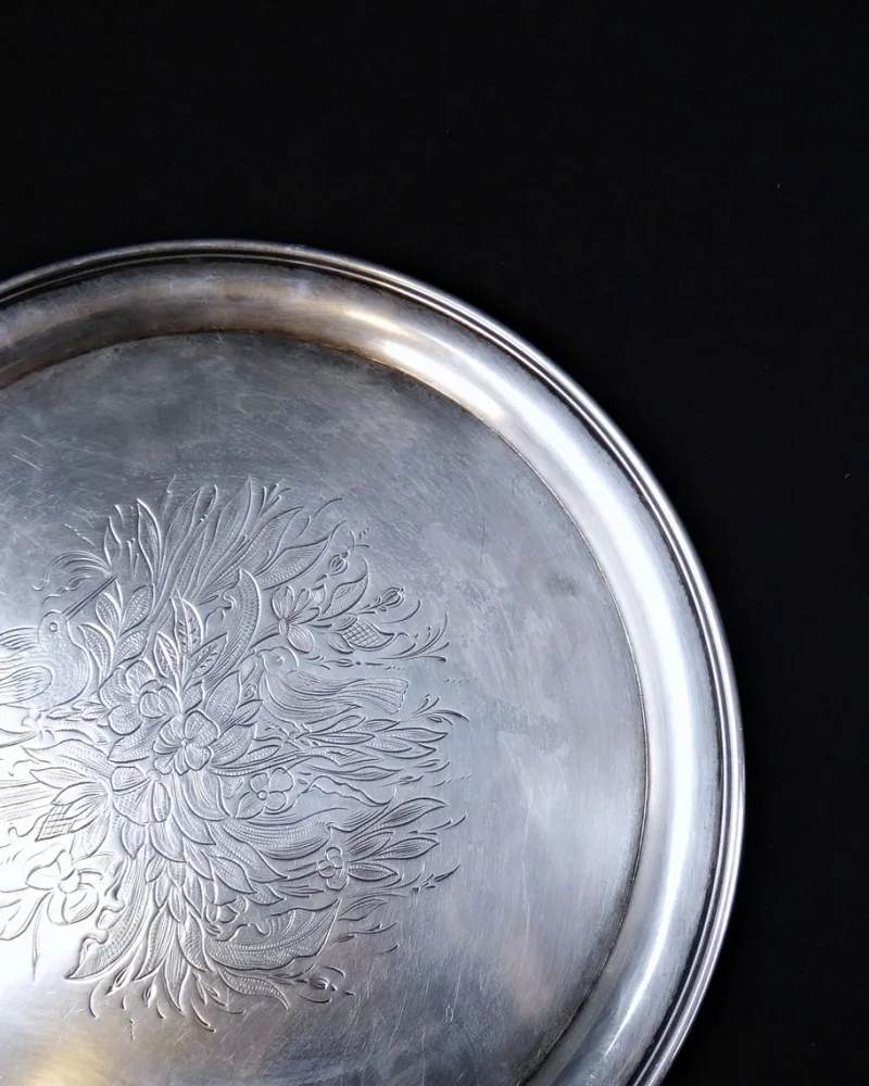 Pamono Russian Silver Tray by Sazikov, 1868