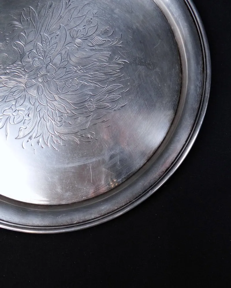 Pamono Russian Silver Tray by Sazikov, 1868