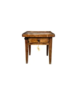 Pamono Rustic Cobbler's Table with Drawer