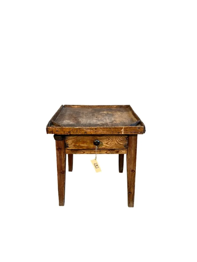 Pamono Rustic Cobbler's Table with Drawer
