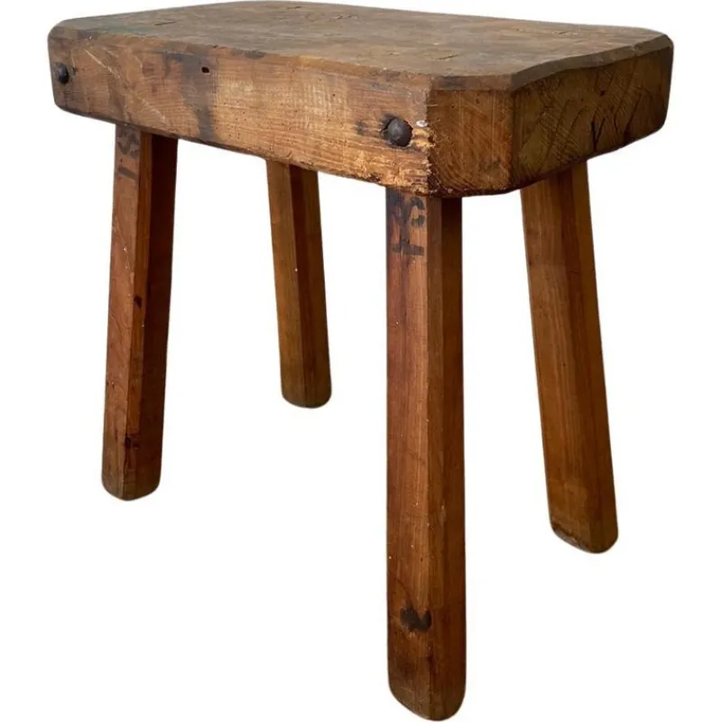 Hot Pamono Rustic Farmhouse Chopping Block Table, 1956