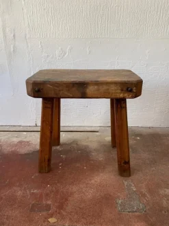 Hot Pamono Rustic Farmhouse Chopping Block Table, 1956