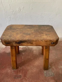 Hot Pamono Rustic Farmhouse Chopping Block Table, 1956