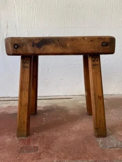 Hot Pamono Rustic Farmhouse Chopping Block Table, 1956