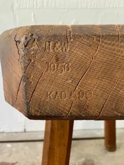 Hot Pamono Rustic Farmhouse Chopping Block Table, 1956