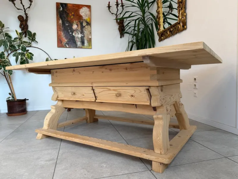 Hot Pamono Rustic Jogl Table Farmhouse Table in Natural Wood Spruce