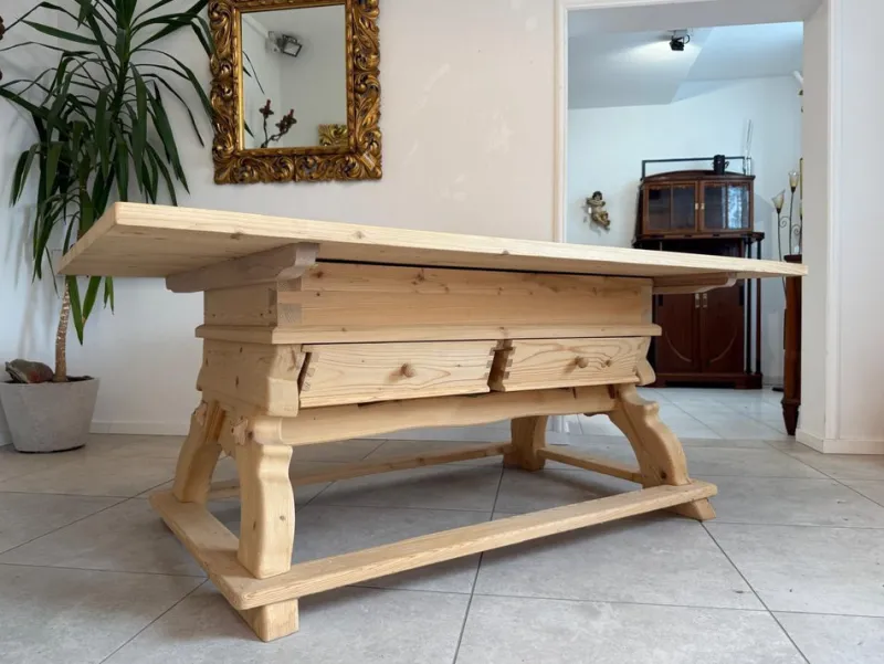 Hot Pamono Rustic Jogl Table Farmhouse Table in Natural Wood Spruce