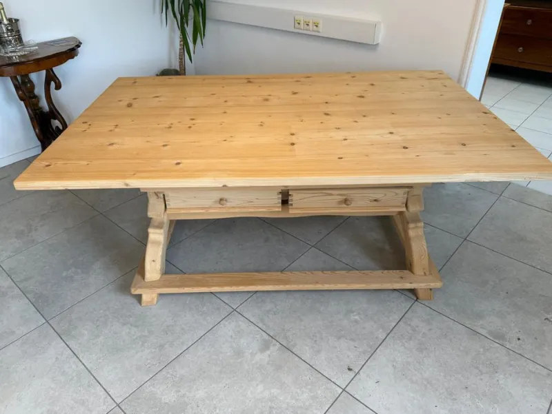 Hot Pamono Rustic Jogl Table Farmhouse Table in Natural Wood Spruce