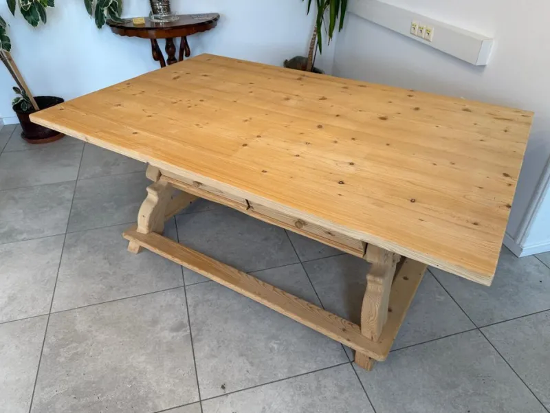 Hot Pamono Rustic Jogl Table Farmhouse Table in Natural Wood Spruce