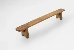 Pamono Rustic Low Bench in Wood, France, 1850s><noscript><img width=