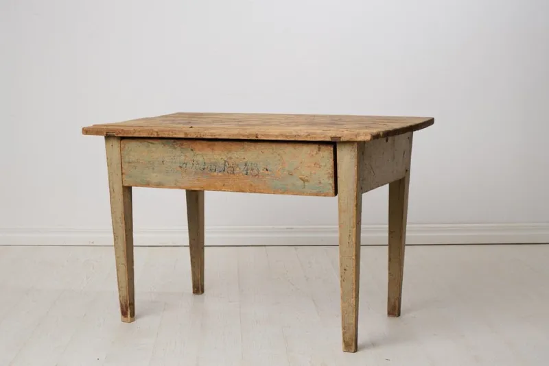 Pamono Rustic Swedish Country Table with Original Paint and Patina> Dining Tables & Sets