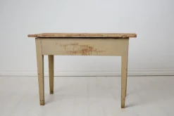 Pamono Rustic Swedish Country Table with Original Paint and Patina><noscript><img width=