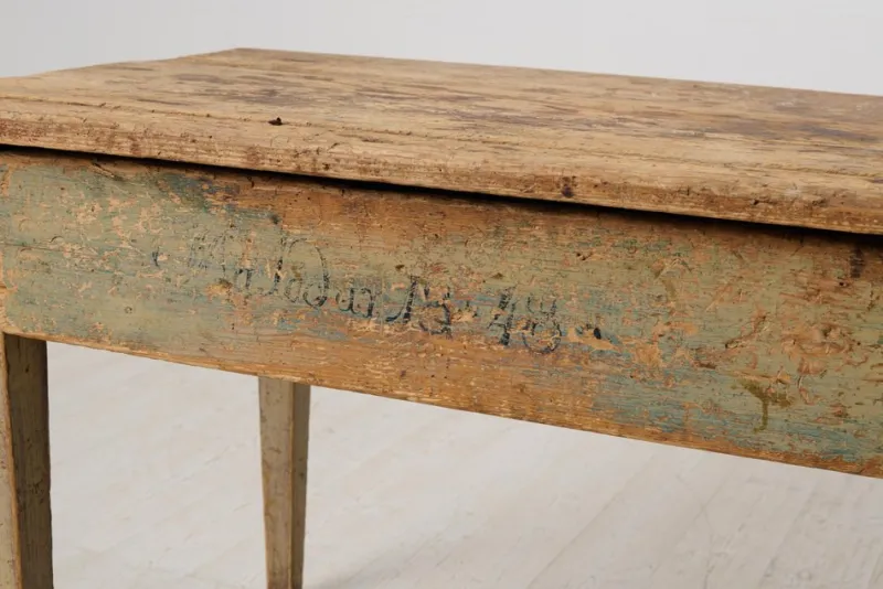 Pamono Rustic Swedish Country Table with Original Paint and Patina> Dining Tables & Sets