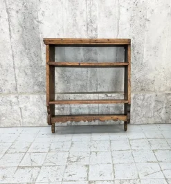 Sale Pamono Rustic Wall Mounted Wooden Shelves, 1930s