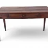 Discount Pamono Rustic Walnut Worktable with Central Drawer