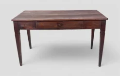 Discount Pamono Rustic Walnut Worktable with Central Drawer