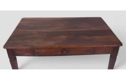 Discount Pamono Rustic Walnut Worktable with Central Drawer
