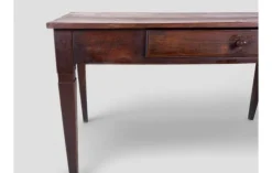 Discount Pamono Rustic Walnut Worktable with Central Drawer