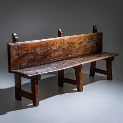 Hot Pamono Rustic Wooden Bench, Alpines, 18th / 19th Century