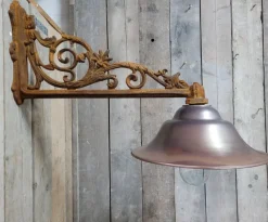 Hot Pamono Rusty Copper Cast Iron Outdoor Lamp Light
