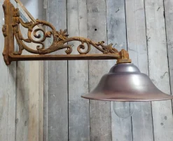 Hot Pamono Rusty Copper Cast Iron Outdoor Lamp Light