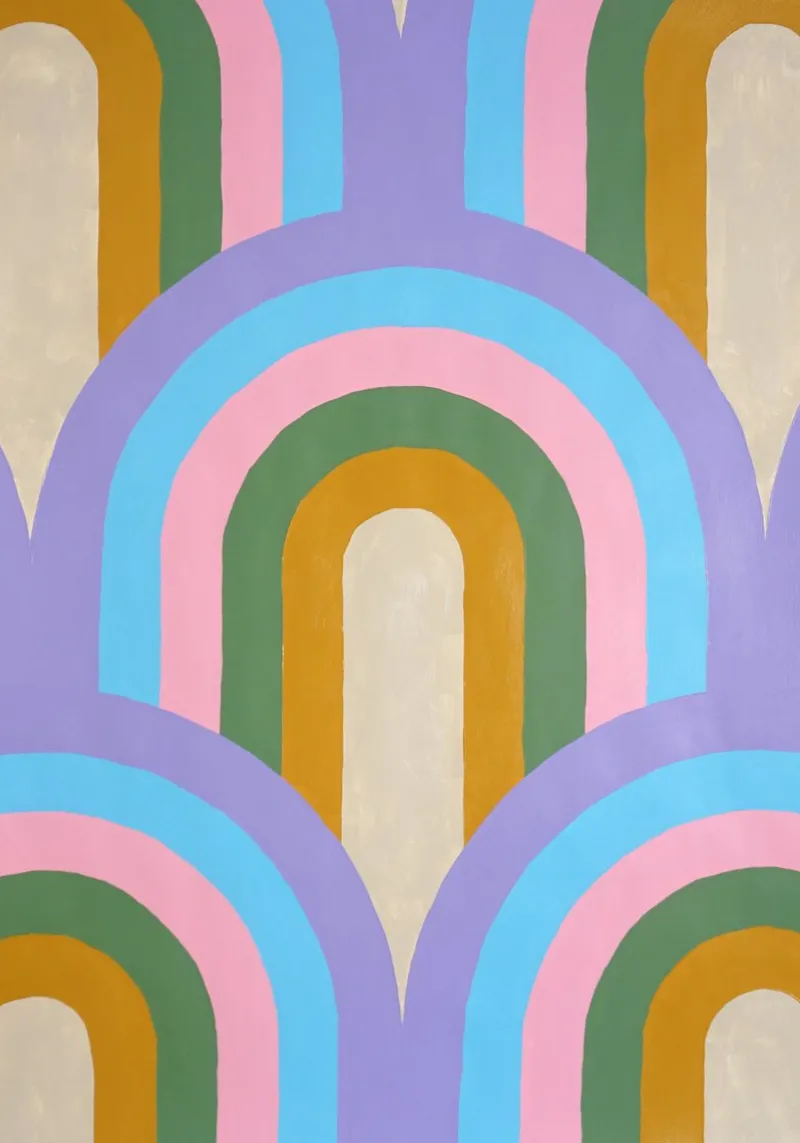 New Pamono Ryan Rivadeneyra, Art Deco Arch Pattern, 2024, Mixed Media on Paper