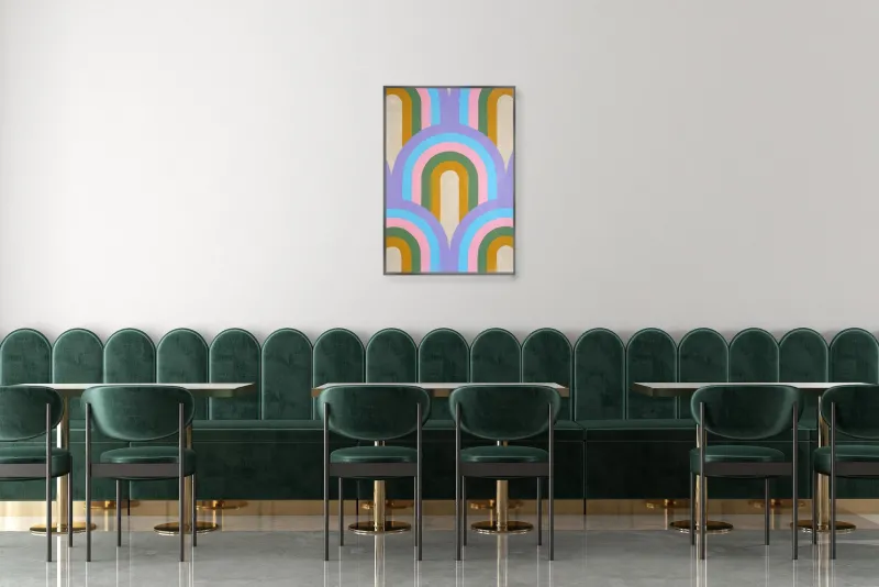 New Pamono Ryan Rivadeneyra, Art Deco Arch Pattern, 2024, Mixed Media on Paper