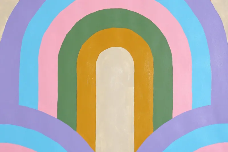 New Pamono Ryan Rivadeneyra, Art Deco Arch Pattern, 2024, Mixed Media on Paper