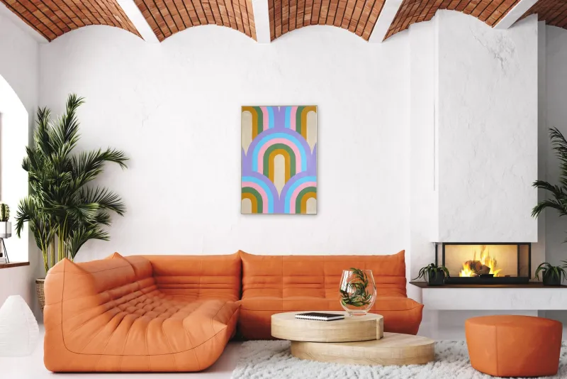 New Pamono Ryan Rivadeneyra, Art Deco Arch Pattern, 2024, Mixed Media on Paper