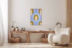 New Pamono Ryan Rivadeneyra, Art Deco Arch Pattern, 2024, Mixed Media on Paper
