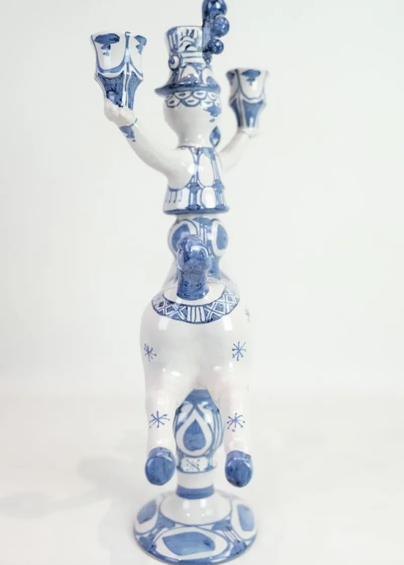 Pamono Rytter Stage with Three Candle Urns in Glazed Earthenware, 1985> Candleholders