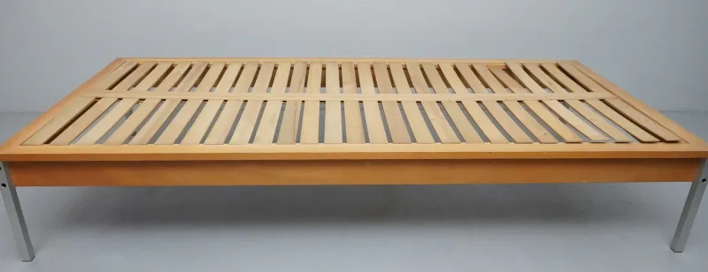 Pamono RZ 57 Daybed by Dieter Rams, Otto Zapf & Wilhelm Kimmelmann in Beech & Aluminium, 1961> Daybeds & Chaises Lounges