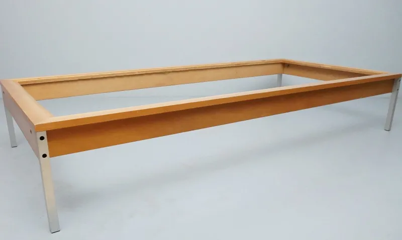 Pamono RZ 57 Daybed by Dieter Rams, Otto Zapf & Wilhelm Kimmelmann in Beech & Aluminium, 1961> Daybeds & Chaises Lounges