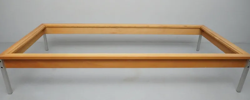 Pamono RZ 57 Daybed by Dieter Rams, Otto Zapf & Wilhelm Kimmelmann in Beech & Aluminium, 1961> Daybeds & Chaises Lounges